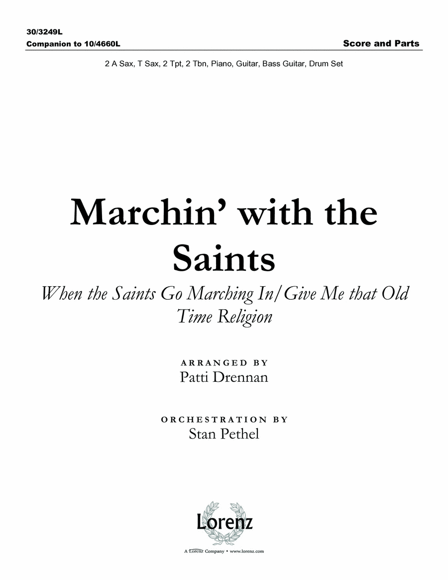 Marchin' with the Saints - Instrumental Ensemble Score and Parts Tenor Saxophone scores gallery preview page 1