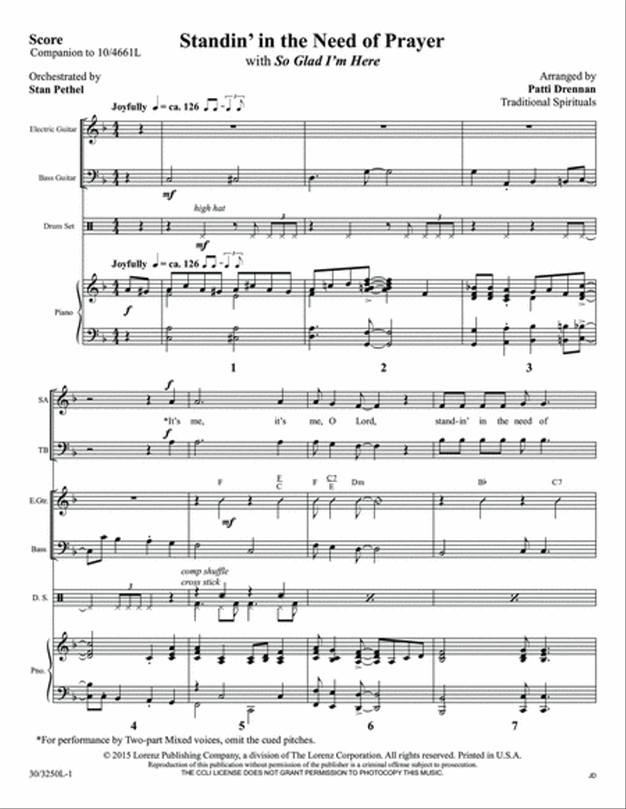 Standin' in the Need of Prayer - Rhythm Score and Parts Rhythm Section scores gallery preview page 3