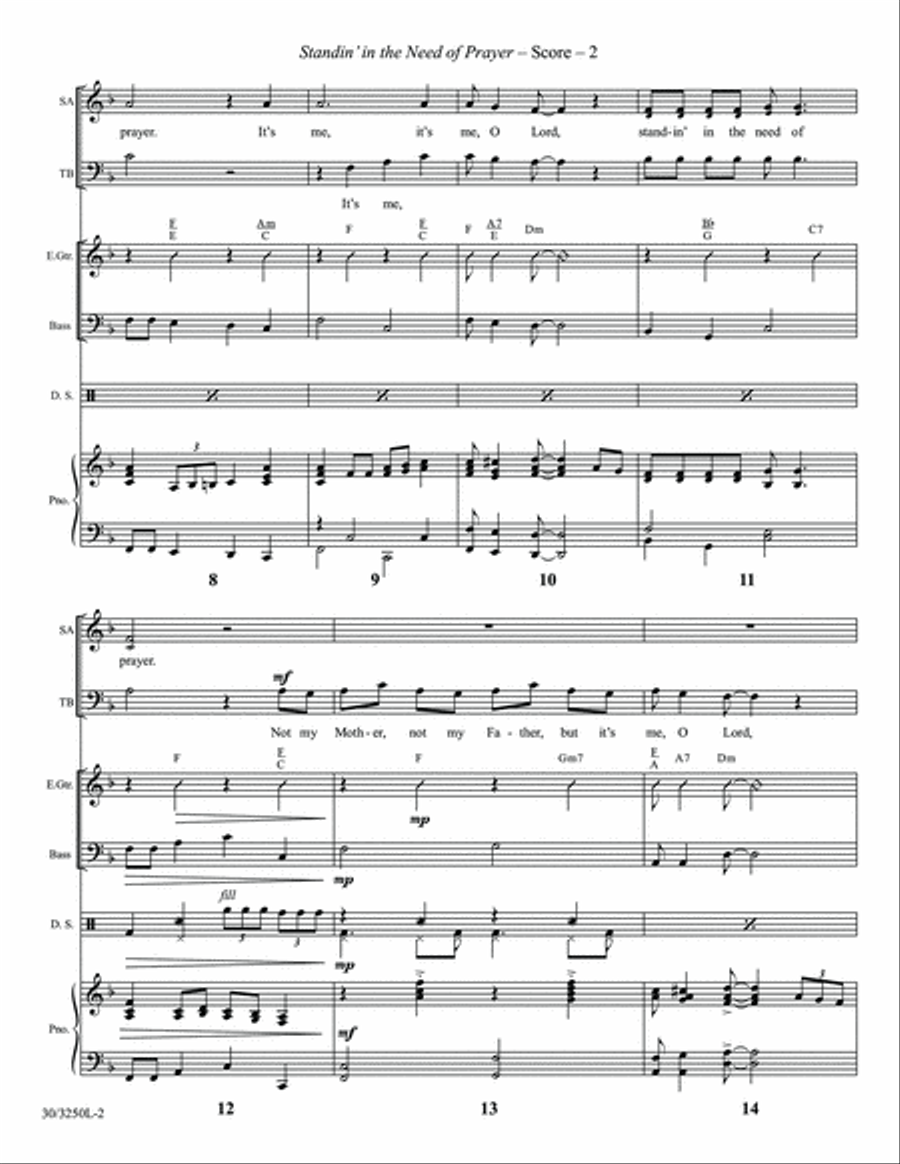 Standin' in the Need of Prayer - Rhythm Score and Parts Rhythm Section scores gallery preview page 4