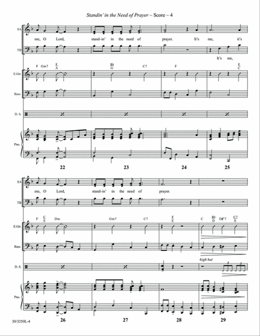Standin' in the Need of Prayer - Rhythm Score and Parts Rhythm Section scores gallery preview page 6