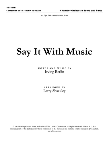 Say It With Music - Score and Parts