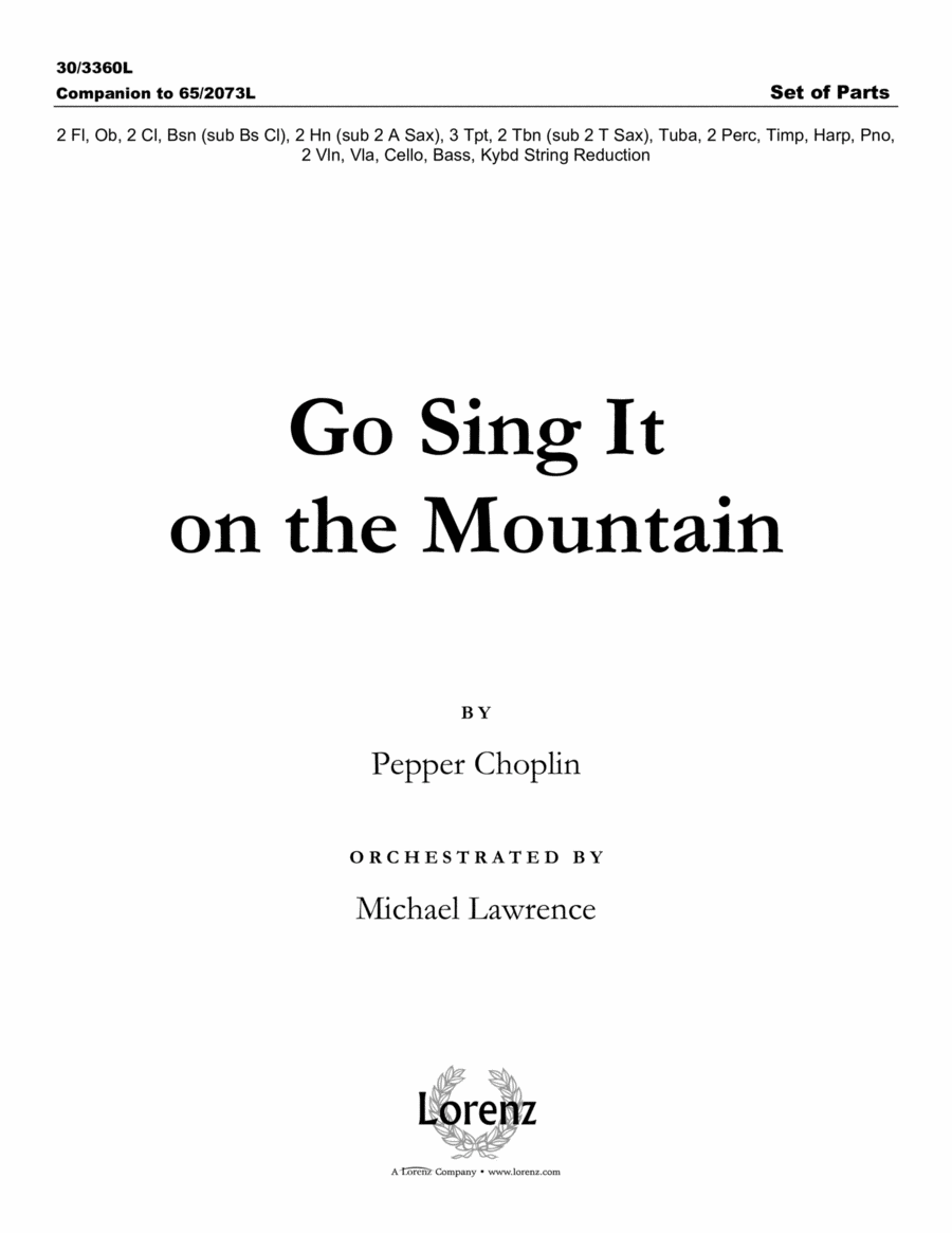 Go Sing It on the Mountain - Set of Parts Choir scores gallery preview page 1