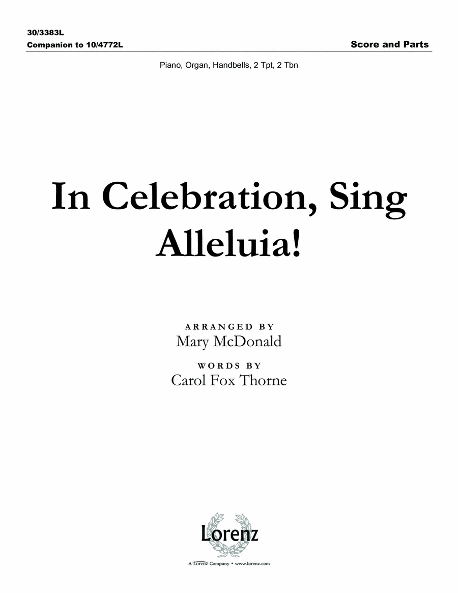 In Celebration, Sing Alleluia! - Instrumental Ensemble Score and Parts - Digital Handbell Choir scores gallery preview page 1