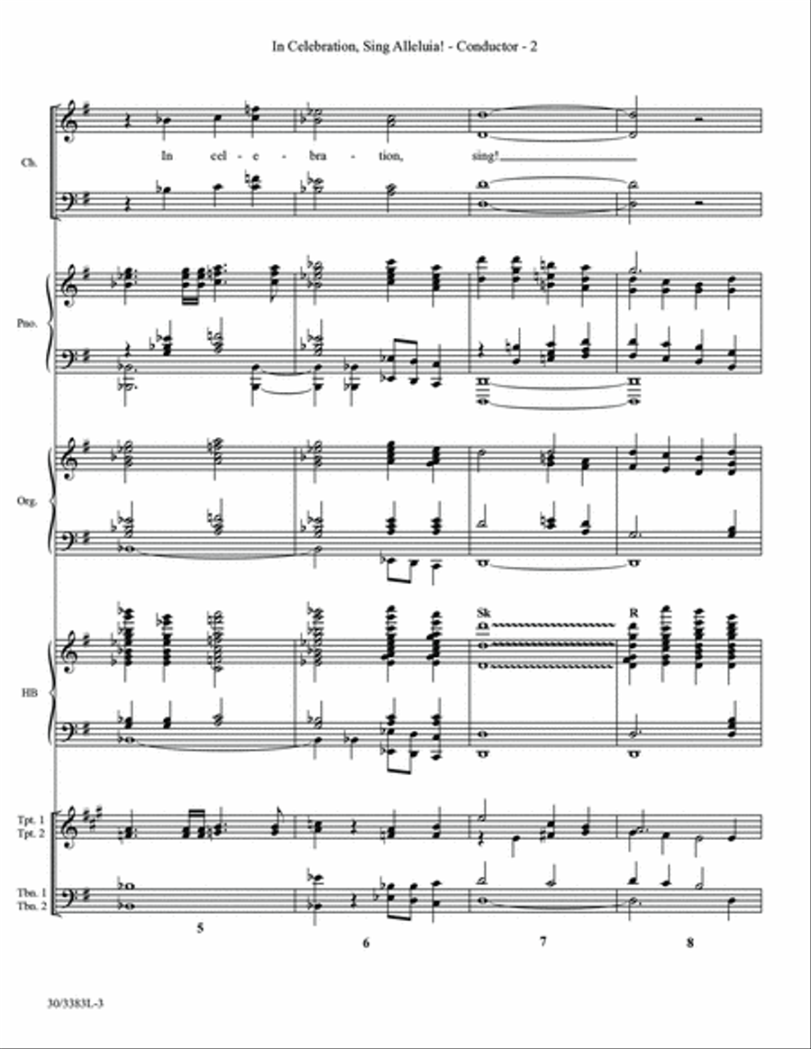 In Celebration, Sing Alleluia! - Instrumental Ensemble Score and Parts - Digital Handbell Choir scores gallery preview page 4