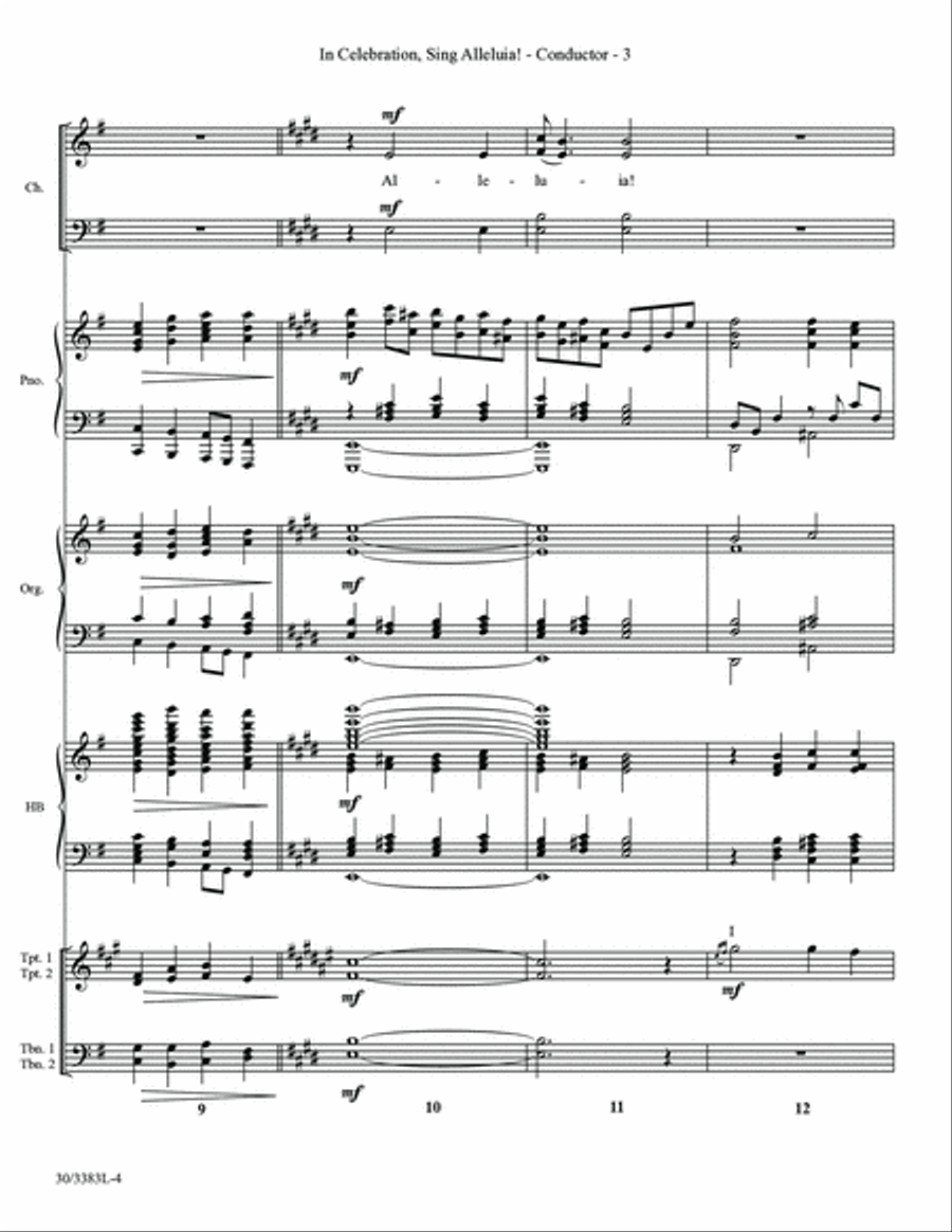 In Celebration, Sing Alleluia! - Instrumental Ensemble Score and Parts - Digital Handbell Choir scores gallery preview page 5