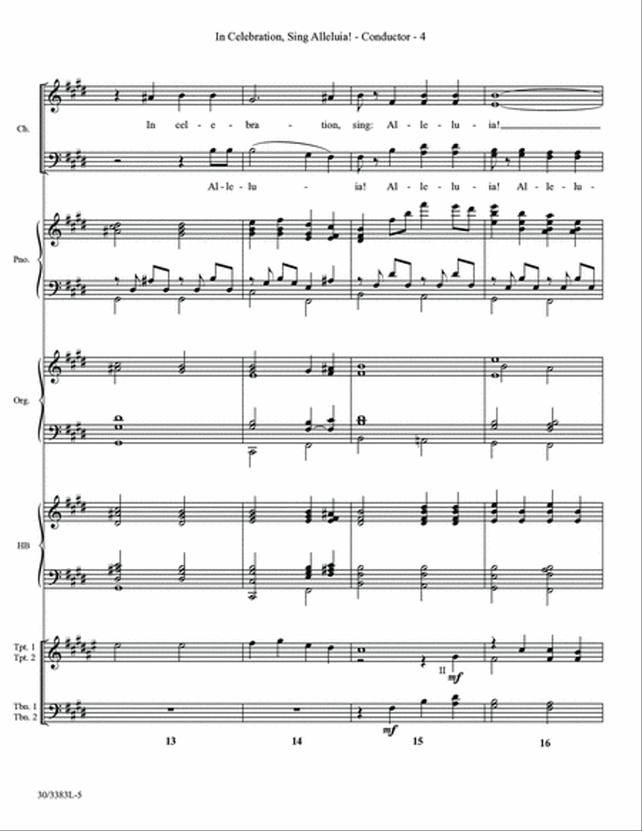 In Celebration, Sing Alleluia! - Instrumental Ensemble Score and Parts - Digital Handbell Choir scores gallery preview page 6