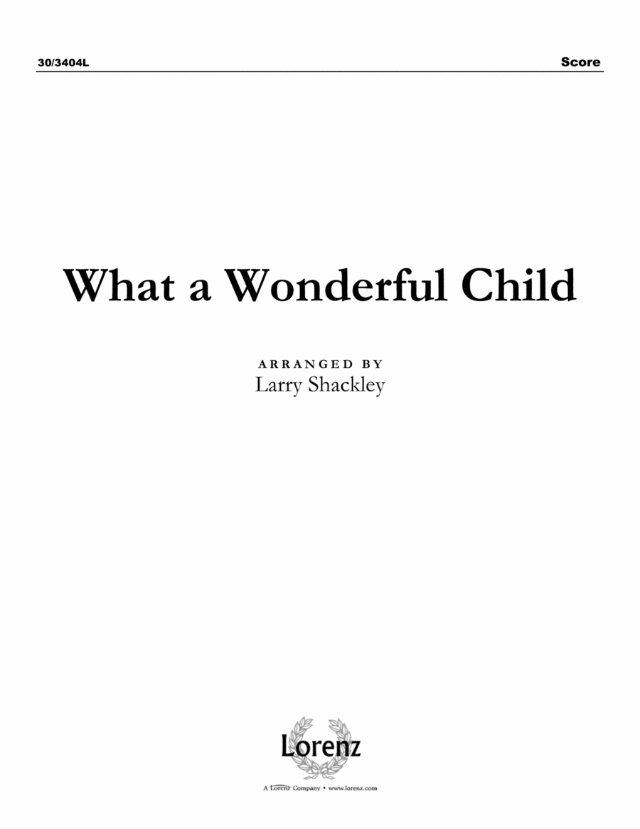 What a Wonderful Child What a Wonderful Child Brass Ensemble scores gallery preview page 1