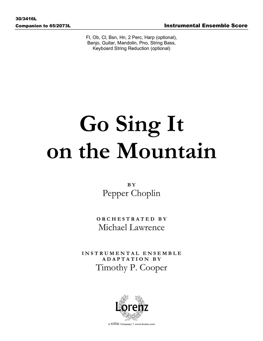 Go Sing It on the Mountain - Instrumental Ensemble Score and Parts Choir scores gallery preview page 1
