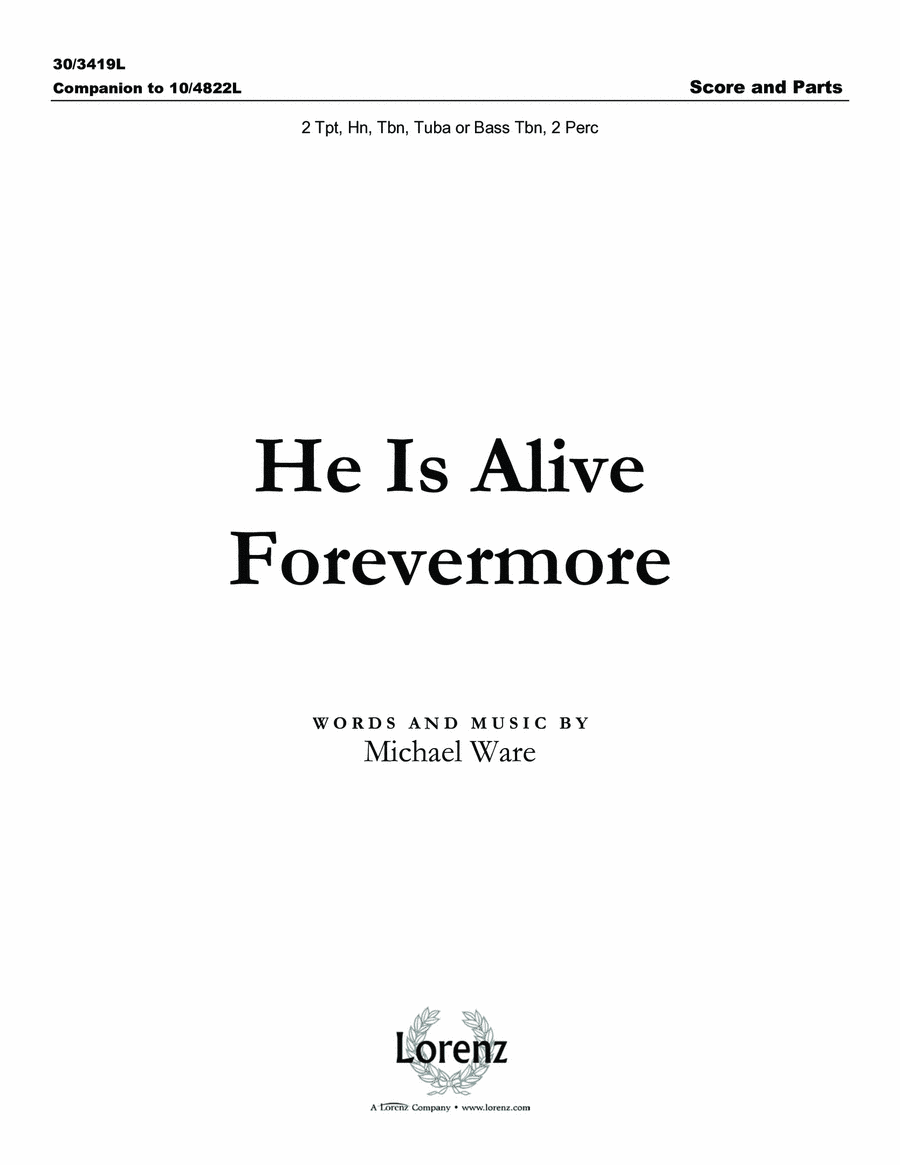 He Is Alive Forevermore - Instrumental Ensemble Score and Parts Timpani scores gallery preview page 1