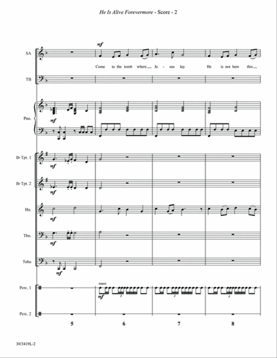 He Is Alive Forevermore - Instrumental Ensemble Score and Parts Timpani scores gallery preview page 4