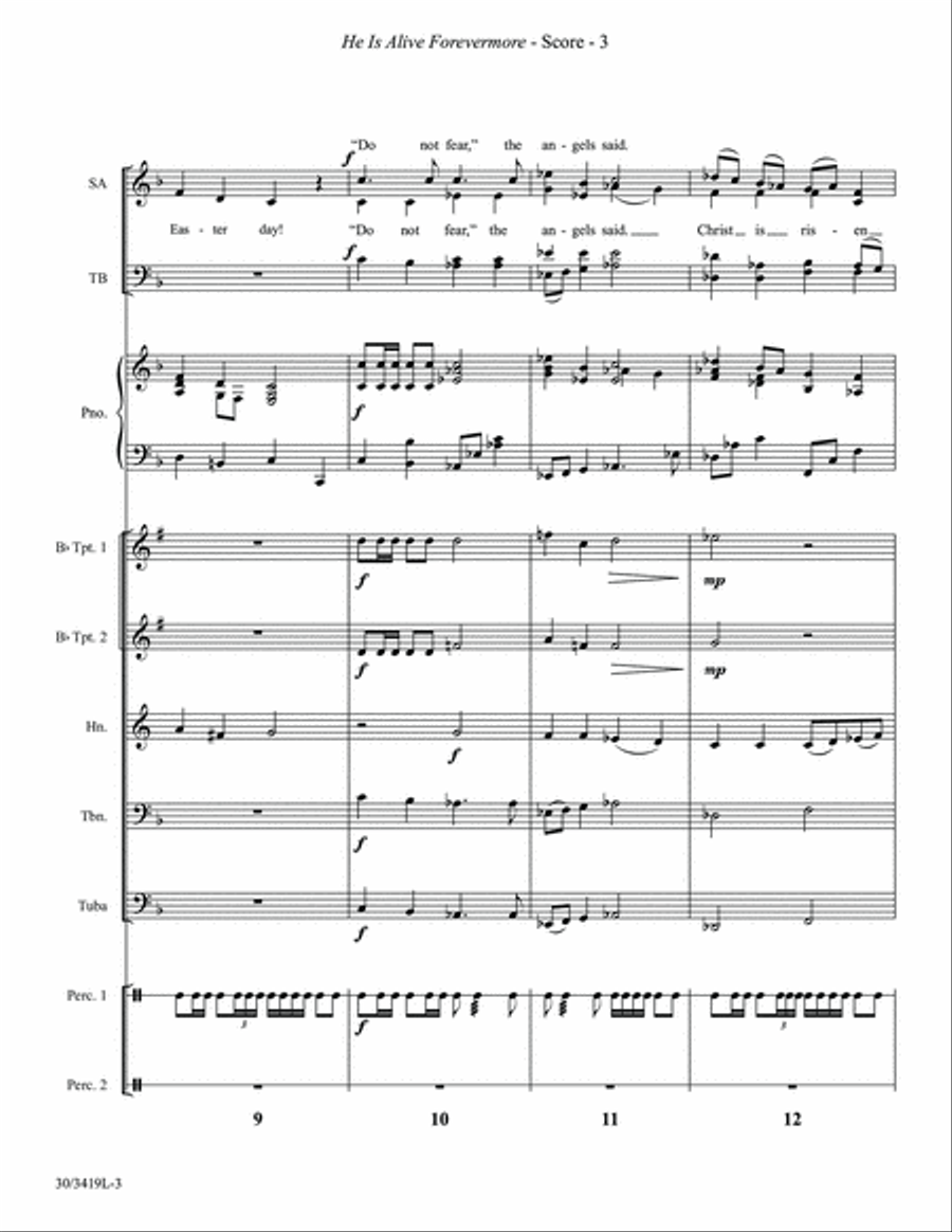 He Is Alive Forevermore - Instrumental Ensemble Score and Parts Timpani scores gallery preview page 5