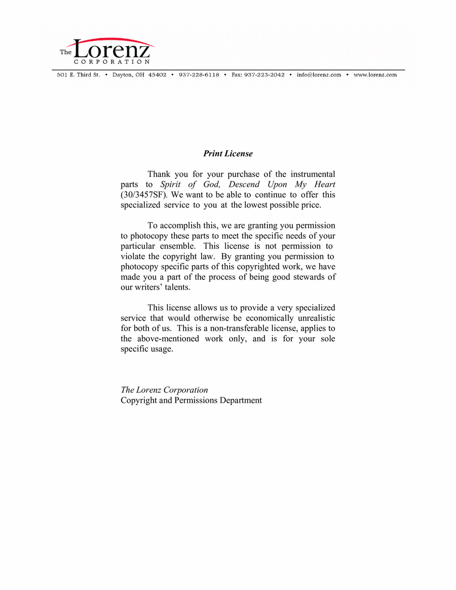 Spirit of God, Descend Upon My Heart - Parts for Violin and Cello Cello scores gallery preview page 1