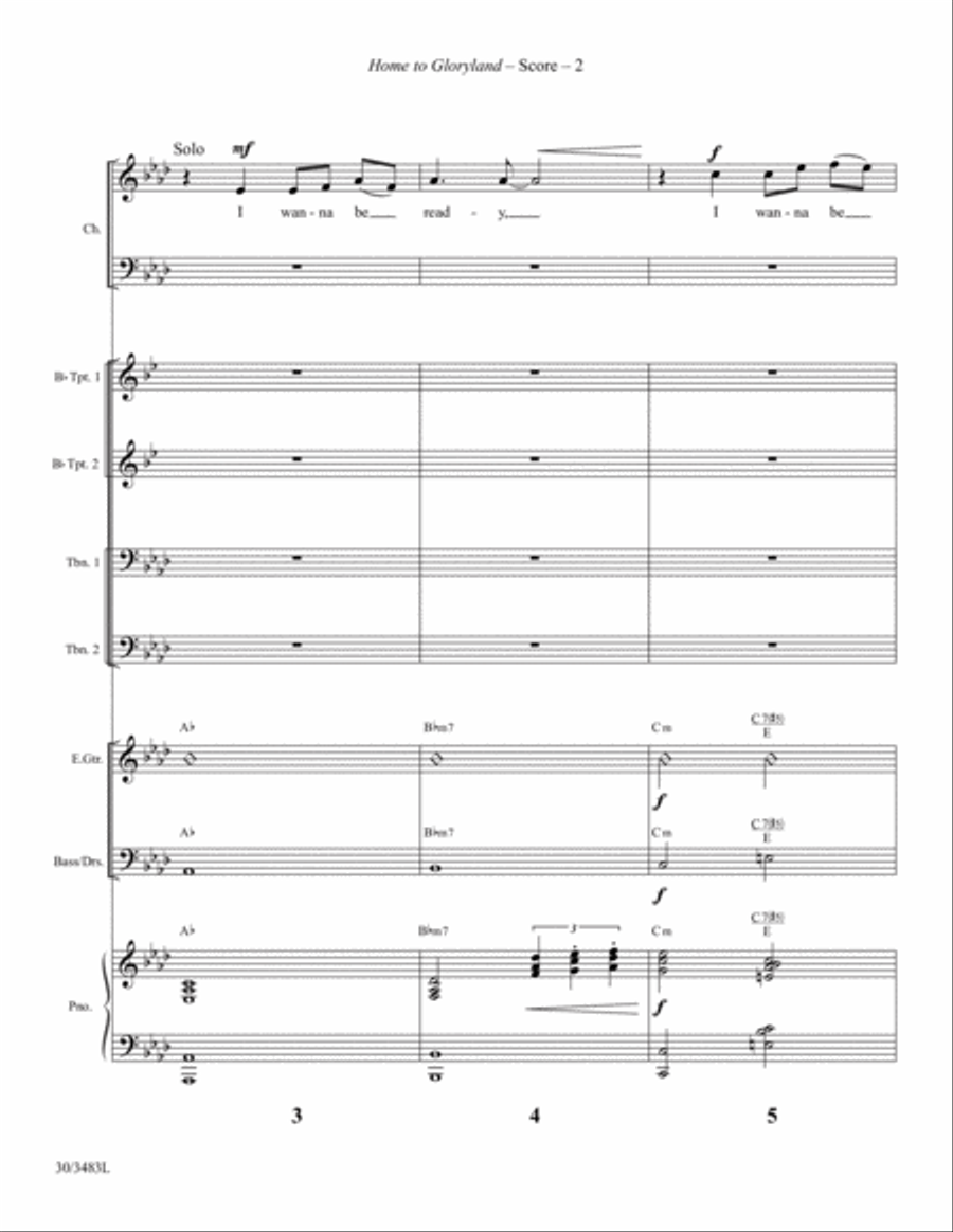 Home to Gloryland - Brass and Rhythm Score and Parts Set of Parts scores gallery preview page 4