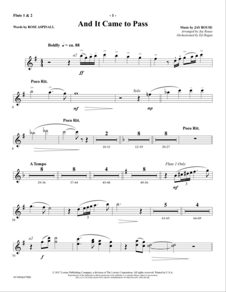 And It Came to Pass, Emmanuel - Set of Parts Choir scores gallery preview page 5