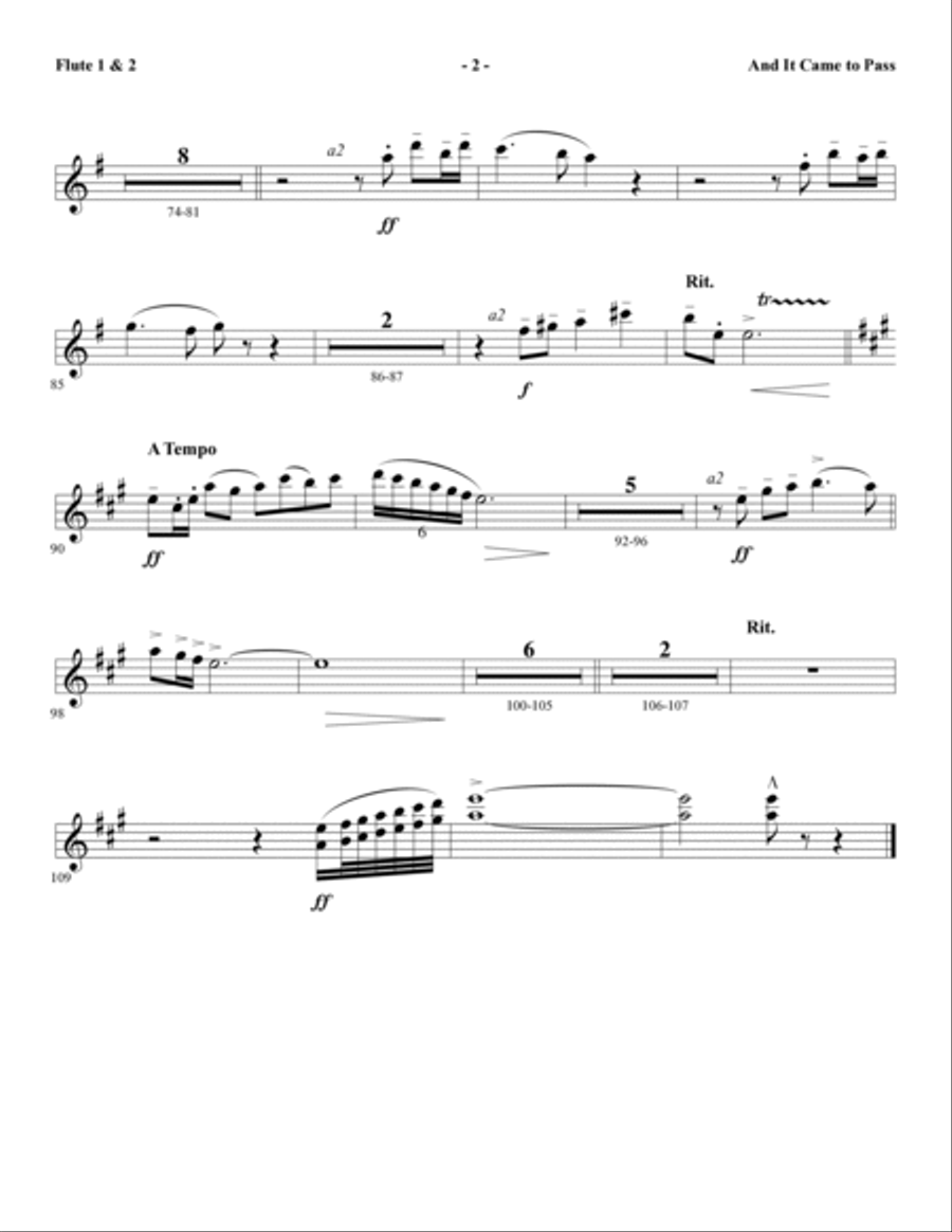 And It Came to Pass, Emmanuel - Set of Parts Choir scores gallery preview page 6