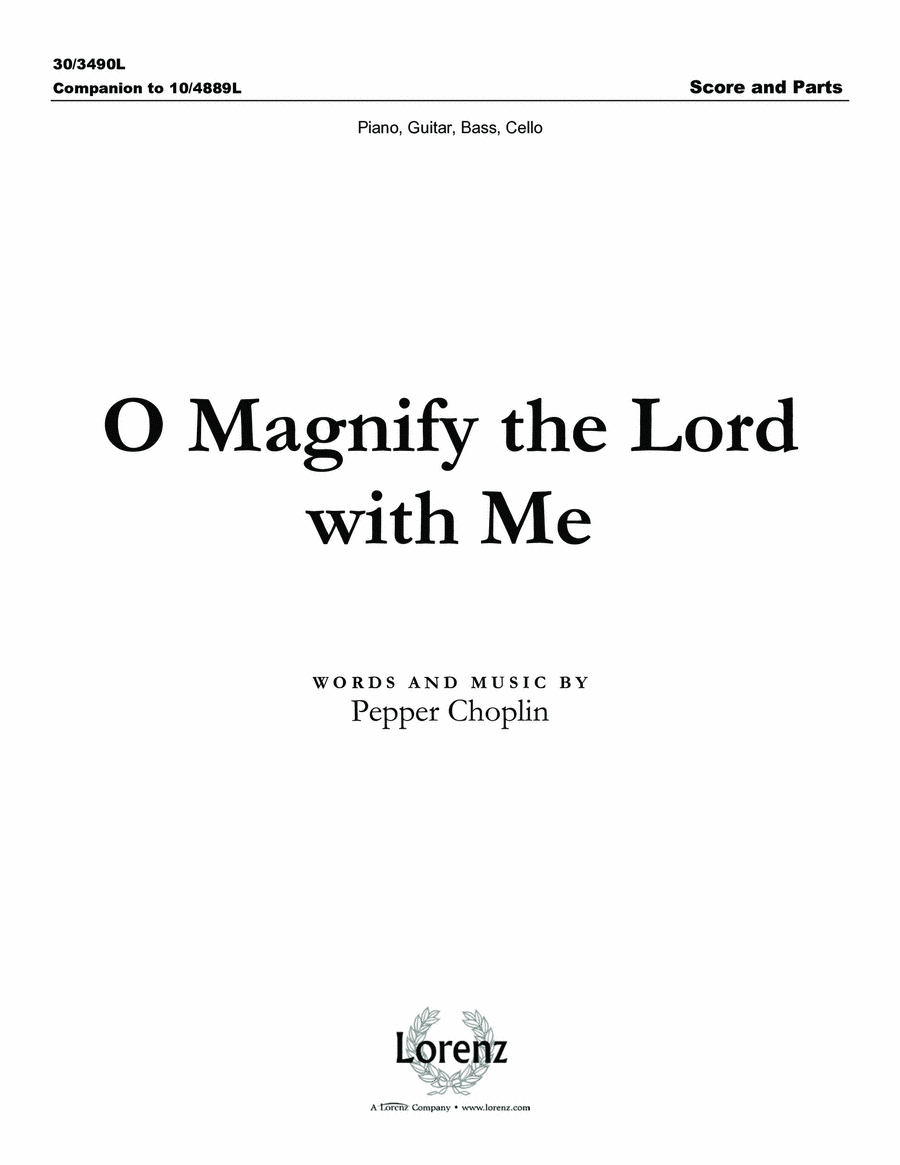 O Magnify the Lord with Me - Instrumental Ensemble Score and Parts Cello scores gallery preview page 1