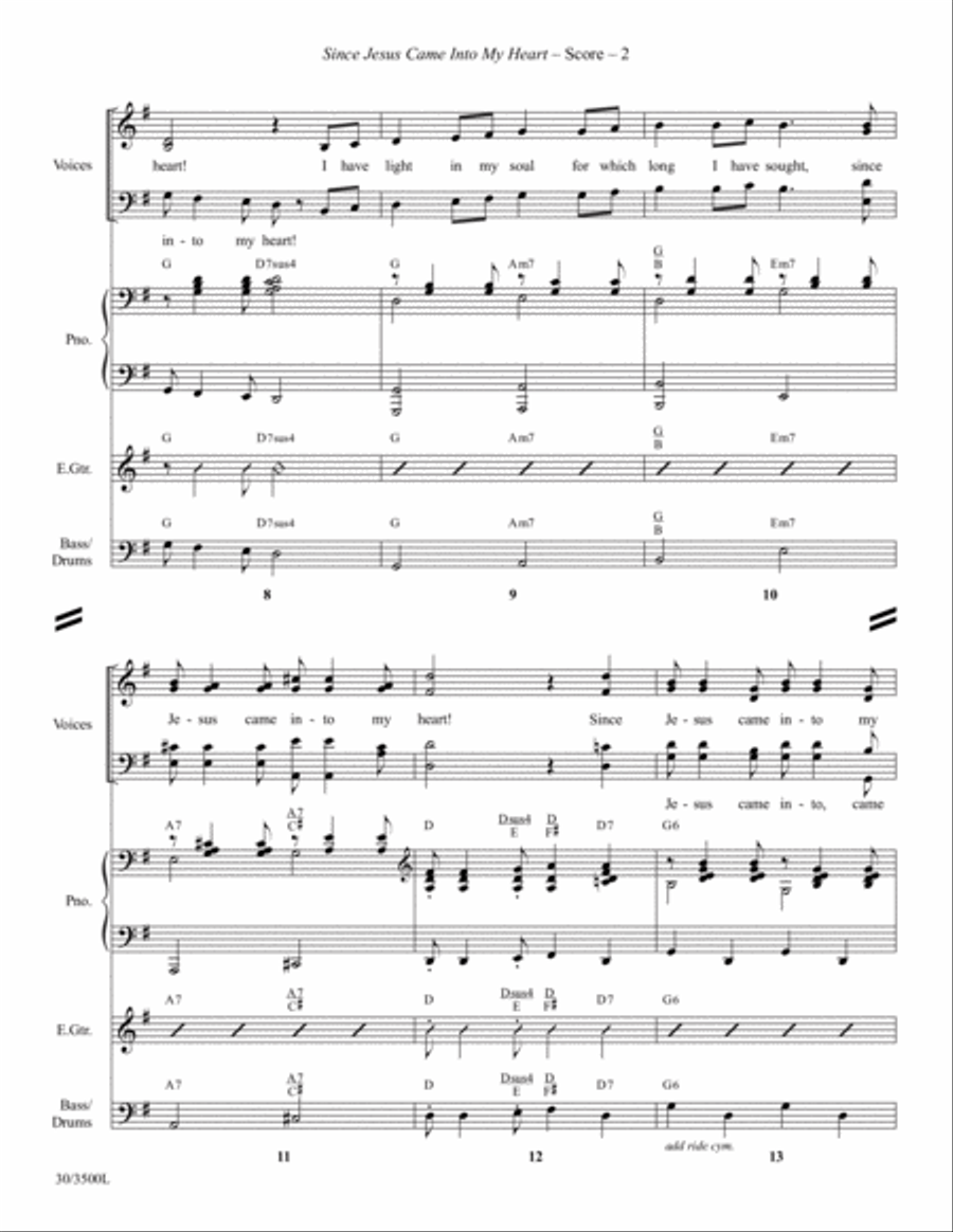 Since Jesus Came Into My Heart - Rhythm Score and Parts Rhythm Section scores gallery preview page 4