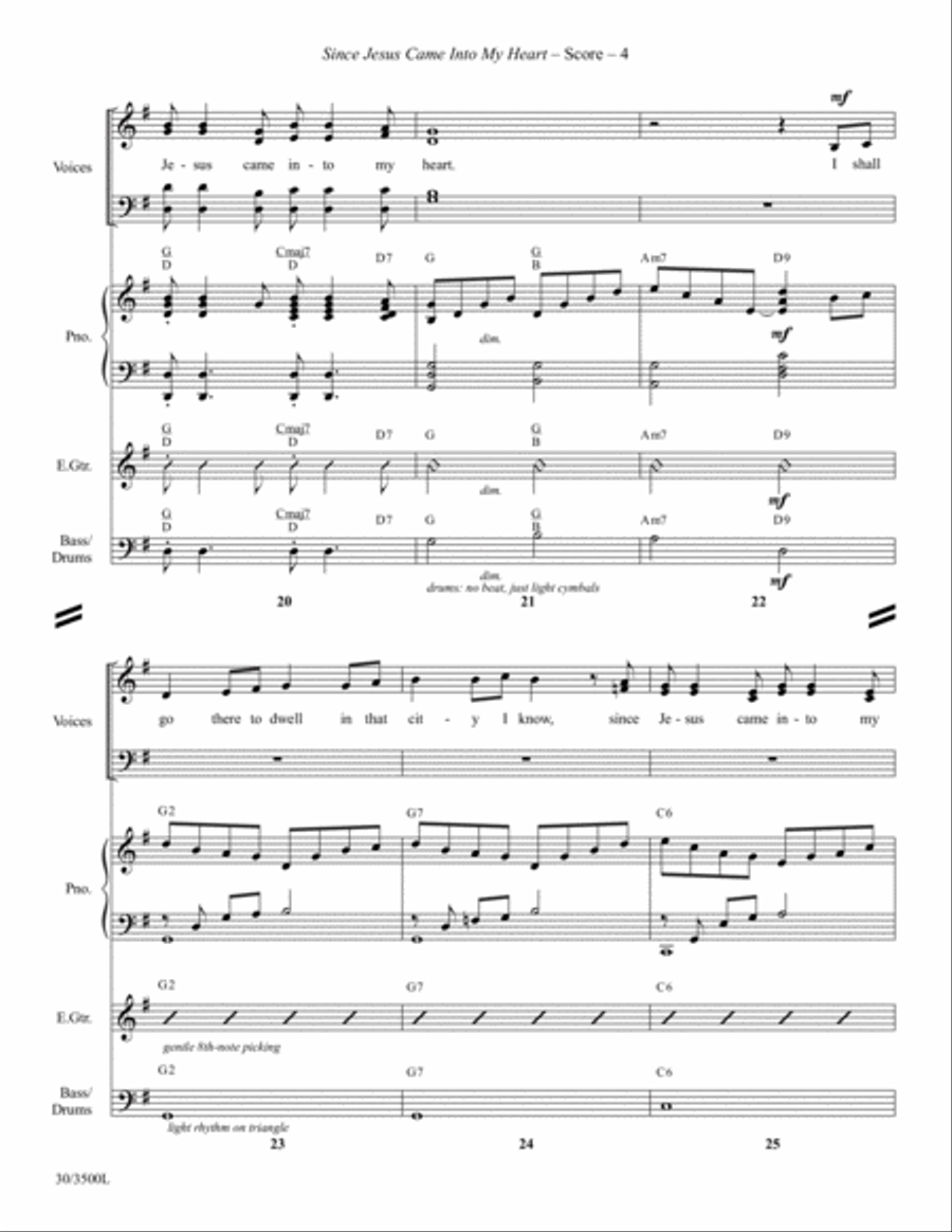 Since Jesus Came Into My Heart - Rhythm Score and Parts Rhythm Section scores gallery preview page 6