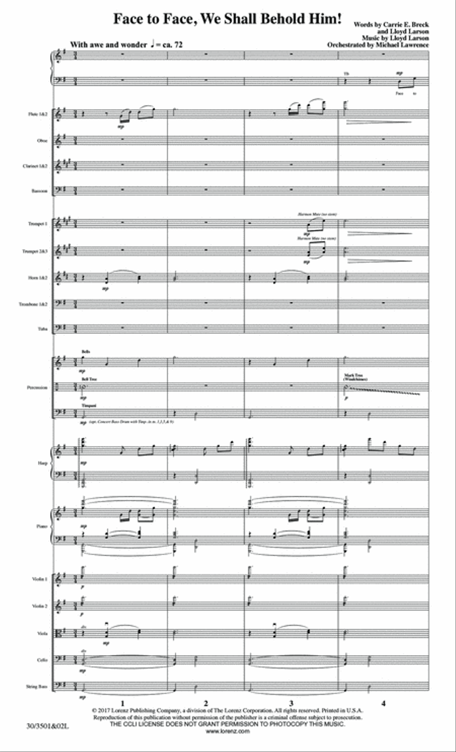 Face to Face, We Shall Behold Him! - Orchestral Score and Parts Full Orchestra scores gallery preview page 3