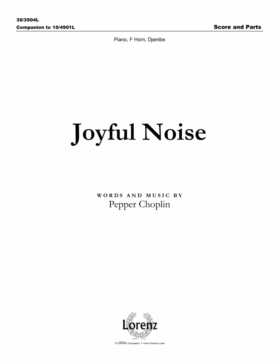 Joyful Noise - Horn and Djembe Score and Parts Horn scores gallery preview page 1