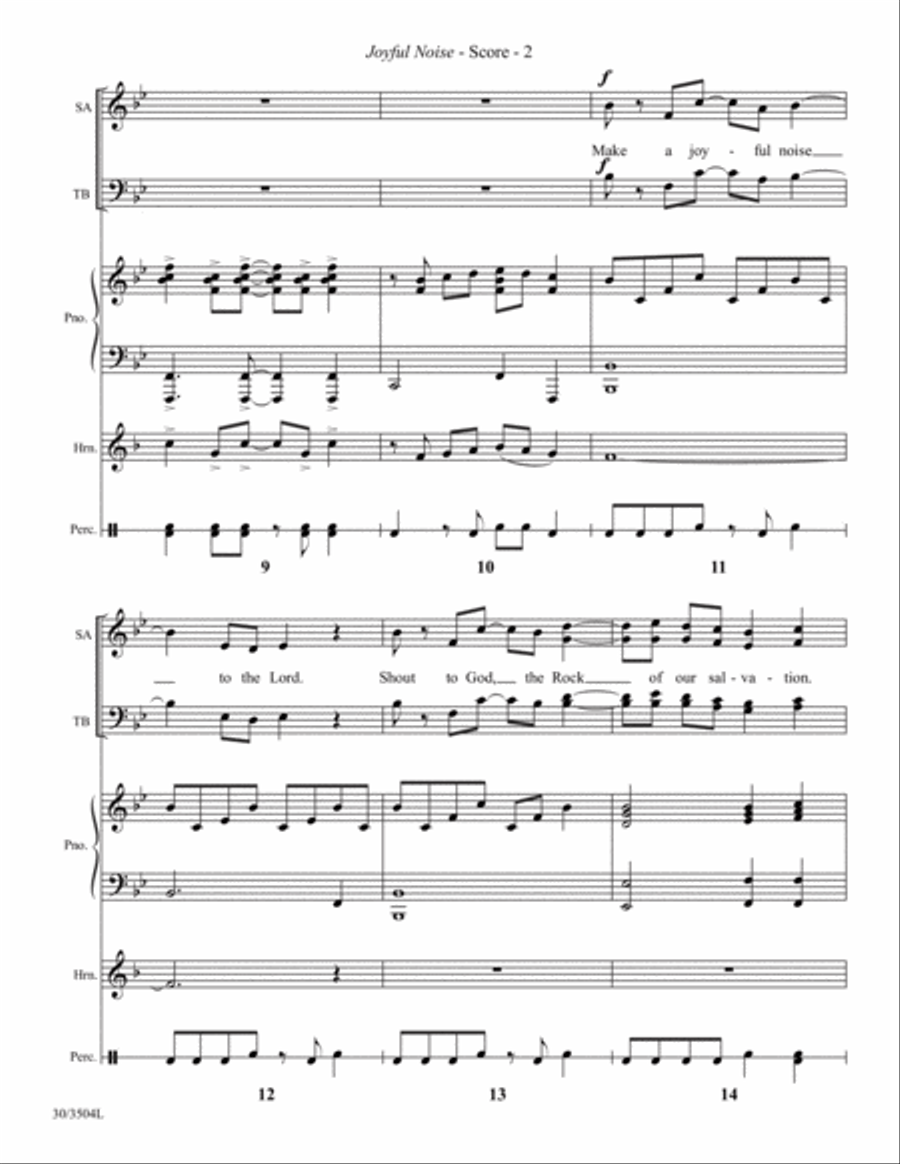 Joyful Noise - Horn and Djembe Score and Parts Horn scores gallery preview page 4