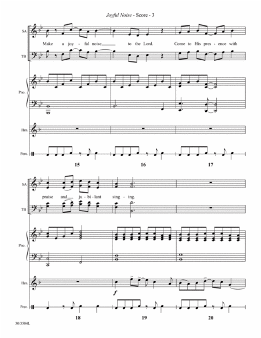 Joyful Noise - Horn and Djembe Score and Parts Horn scores gallery preview page 5
