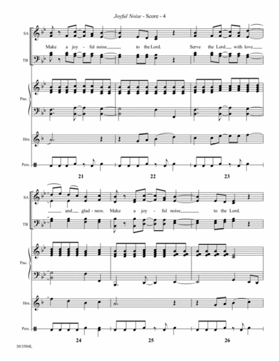 Joyful Noise - Horn and Djembe Score and Parts Horn scores gallery preview page 6