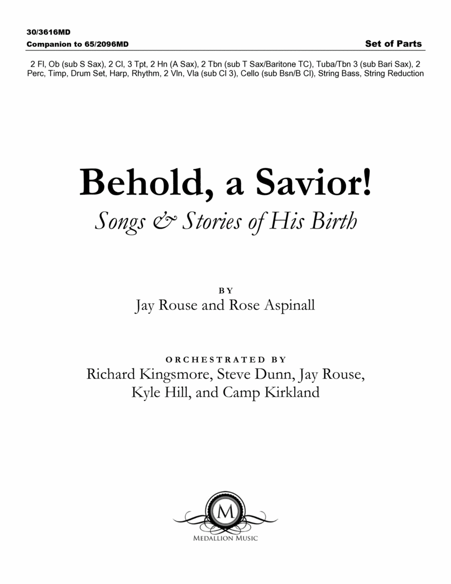 Behold, a Savior! - Set of Parts Choir scores gallery preview page 1