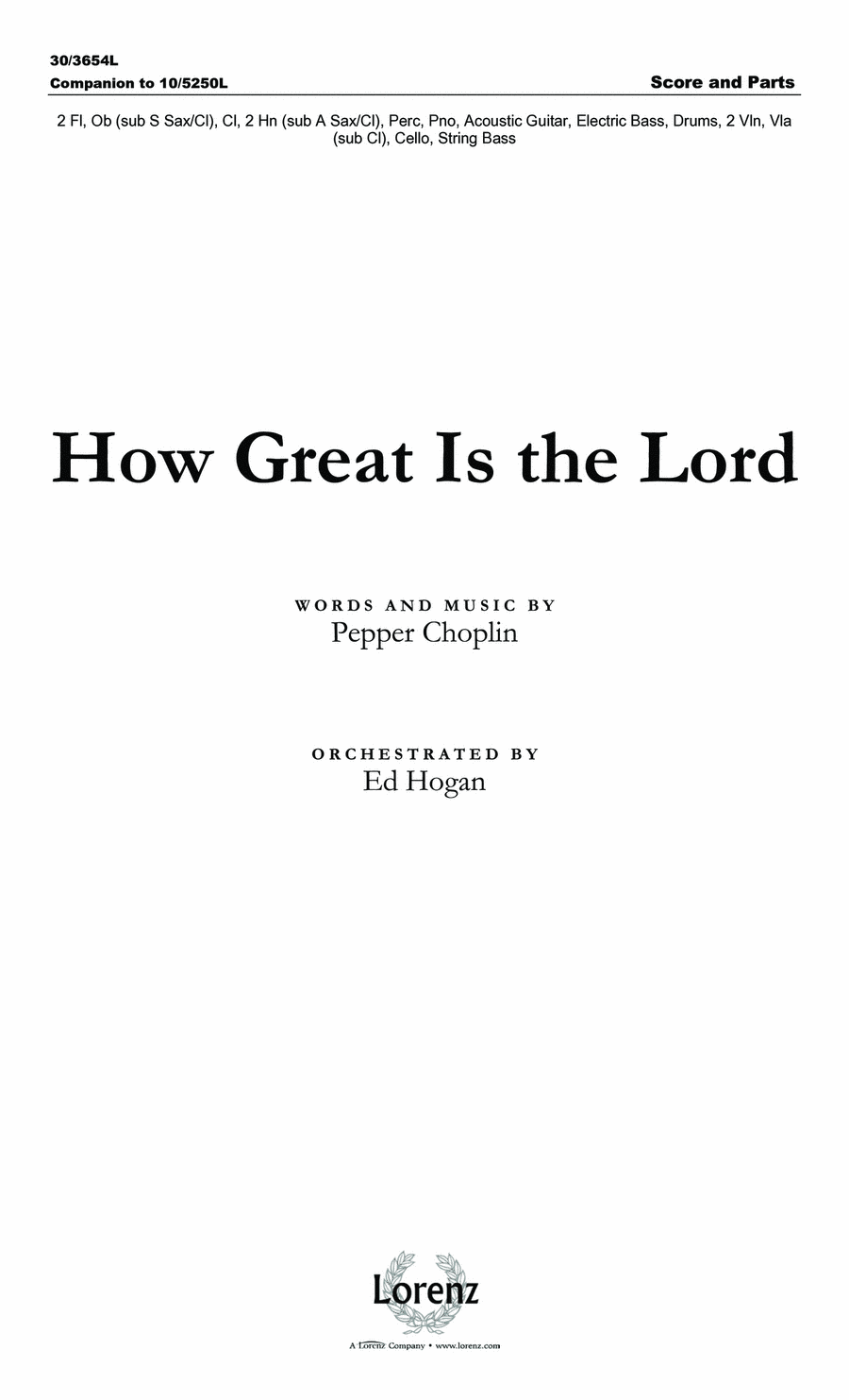 How Great Is the Lord - Instrumental Ensemble Score and Parts Set of Parts scores gallery preview page 1
