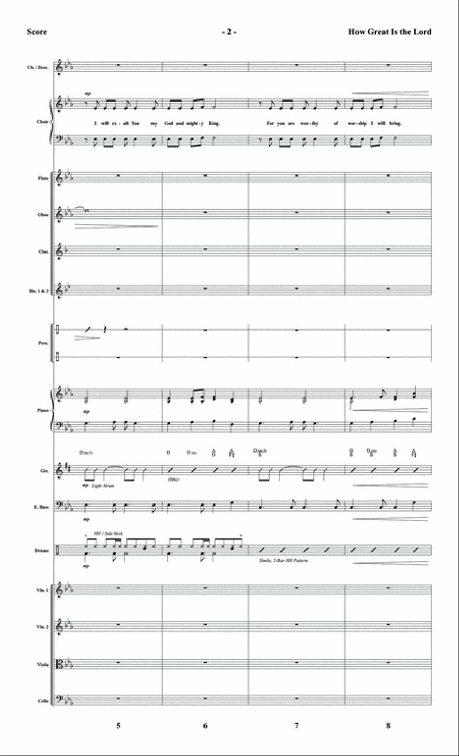 How Great Is the Lord - Instrumental Ensemble Score and Parts Set of Parts scores gallery preview page 4