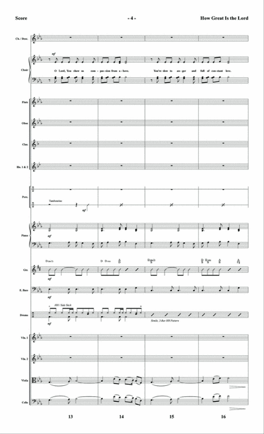 How Great Is the Lord - Instrumental Ensemble Score and Parts Set of Parts scores gallery preview page 6