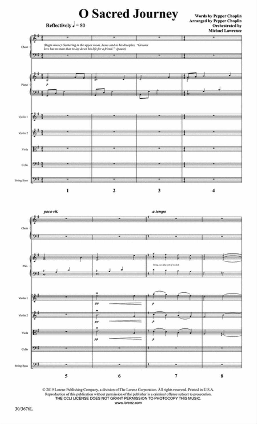O Sacred Journey - String Ensemble Score and Parts Set of Parts scores gallery preview page 3