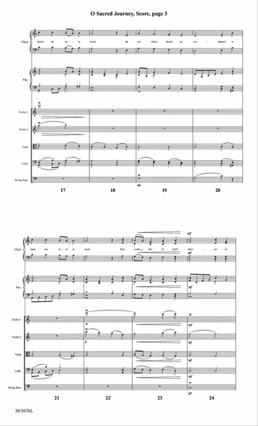 O Sacred Journey - String Ensemble Score and Parts Set of Parts scores gallery preview page 5
