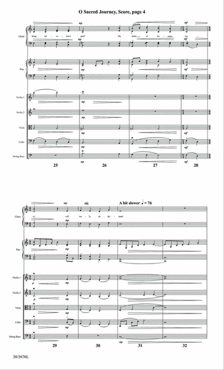 O Sacred Journey - String Ensemble Score and Parts Set of Parts scores gallery preview page 6