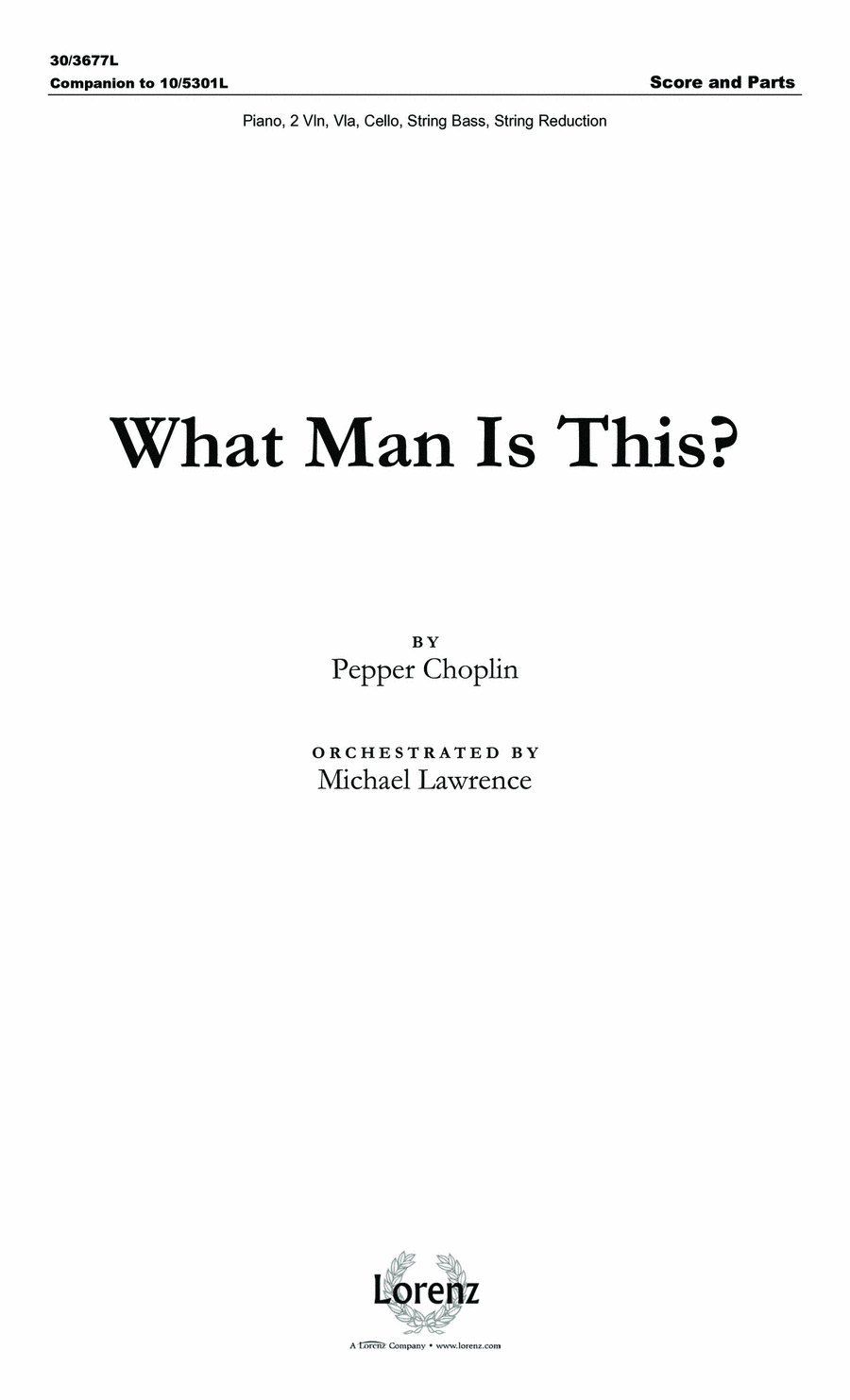 What Man Is This? - String Ensemble Score and Parts Set of Parts scores gallery preview page 1