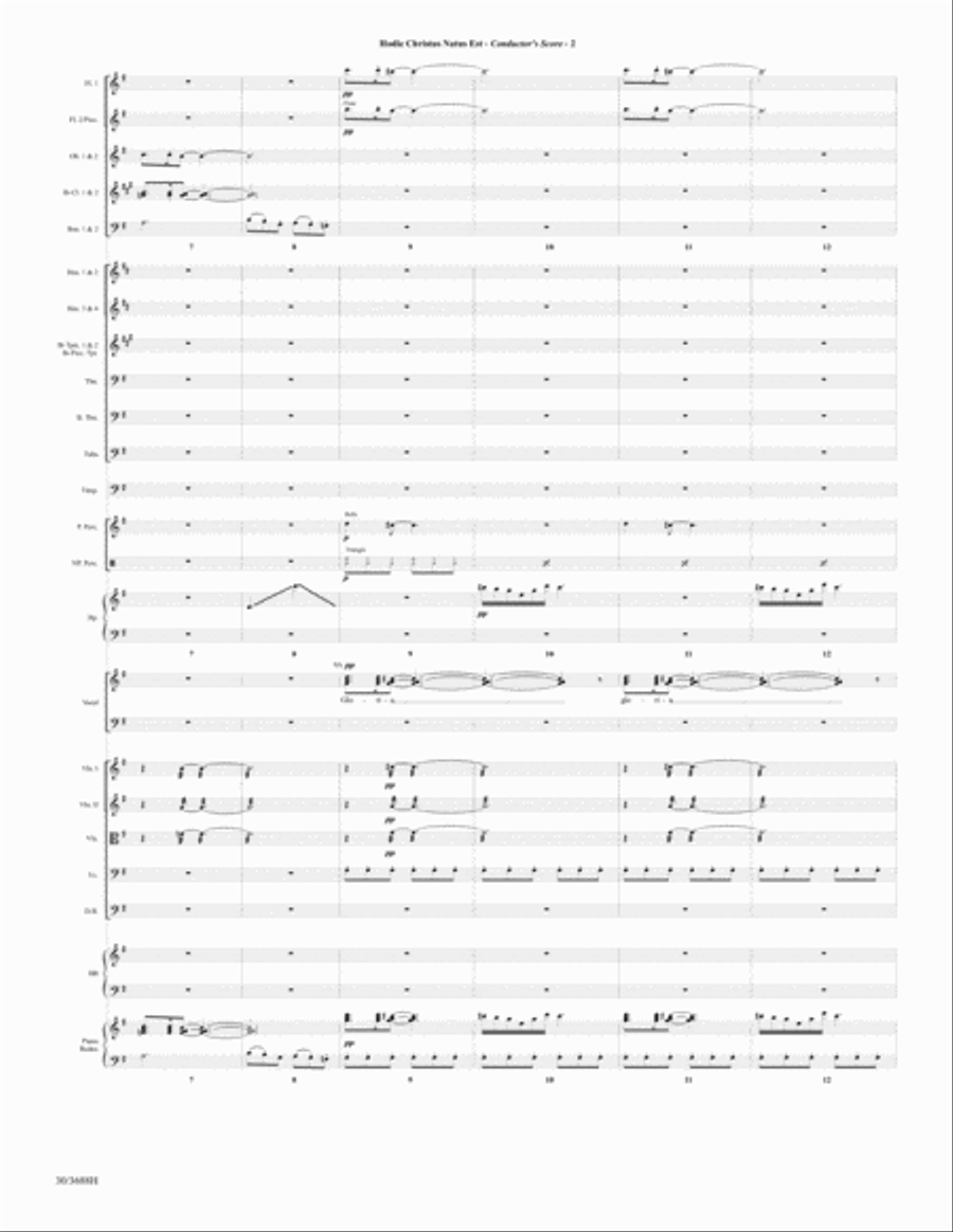 Hodie Christus Natus Est - Full Orchestra Score and Parts Choir scores gallery preview page 4