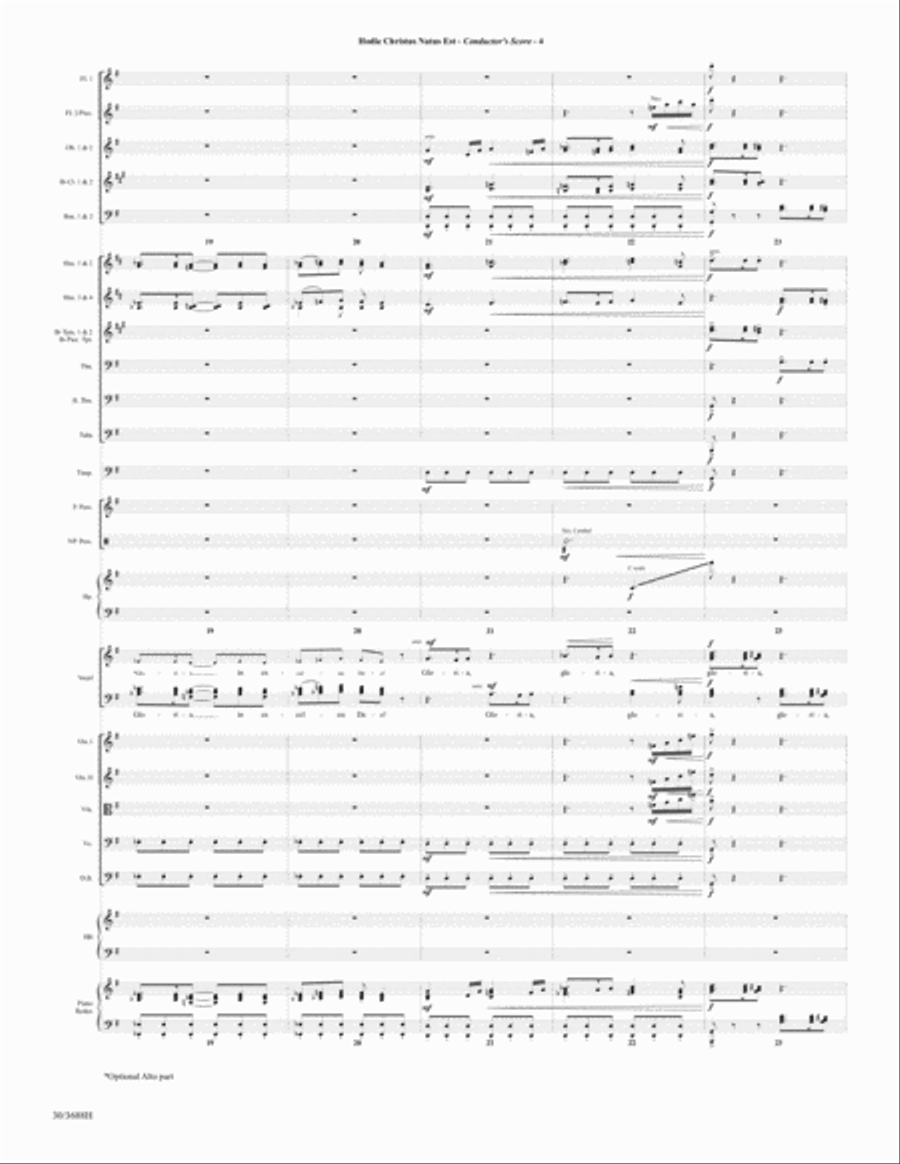 Hodie Christus Natus Est - Full Orchestra Score and Parts Choir scores gallery preview page 6