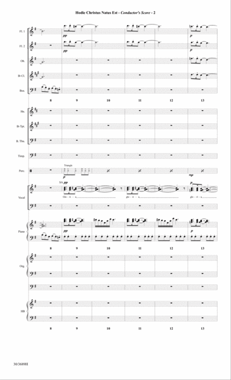 Hodie Christus Natus Est - Chamber Orchestra Score and Parts Choir scores gallery preview page 4