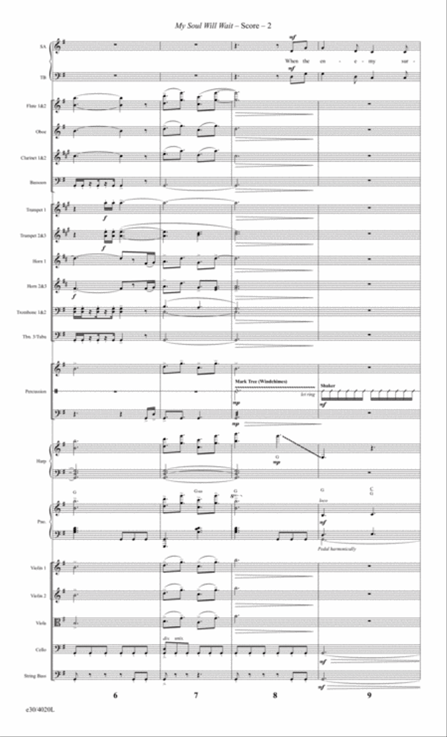 My Soul Will Wait - Downloadable Orchestral Score and Parts Full Orchestra scores gallery preview page 3