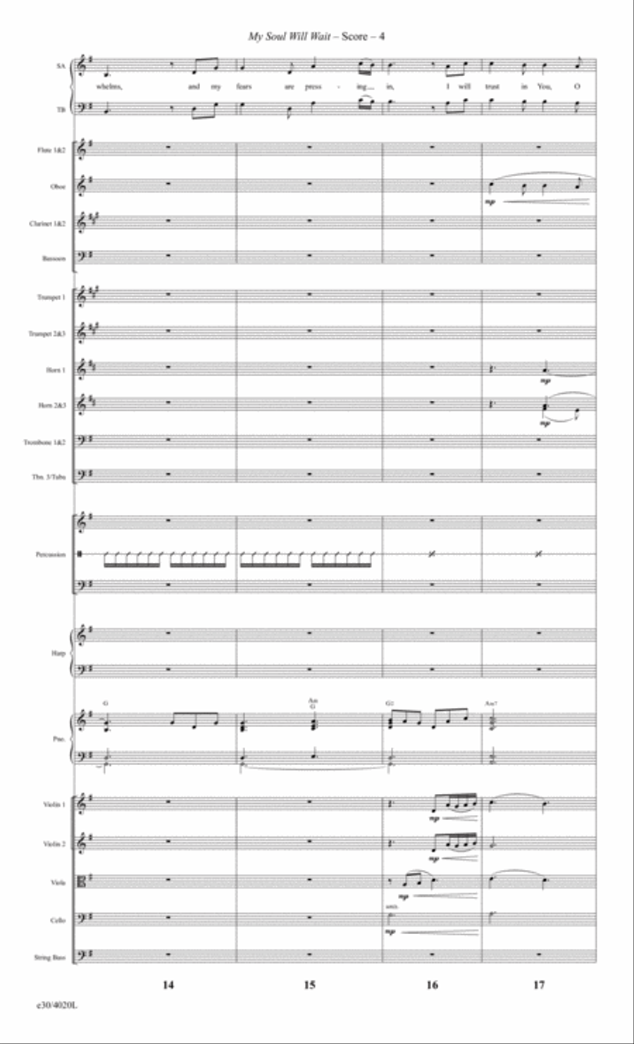 My Soul Will Wait - Downloadable Orchestral Score and Parts Full Orchestra scores gallery preview page 5