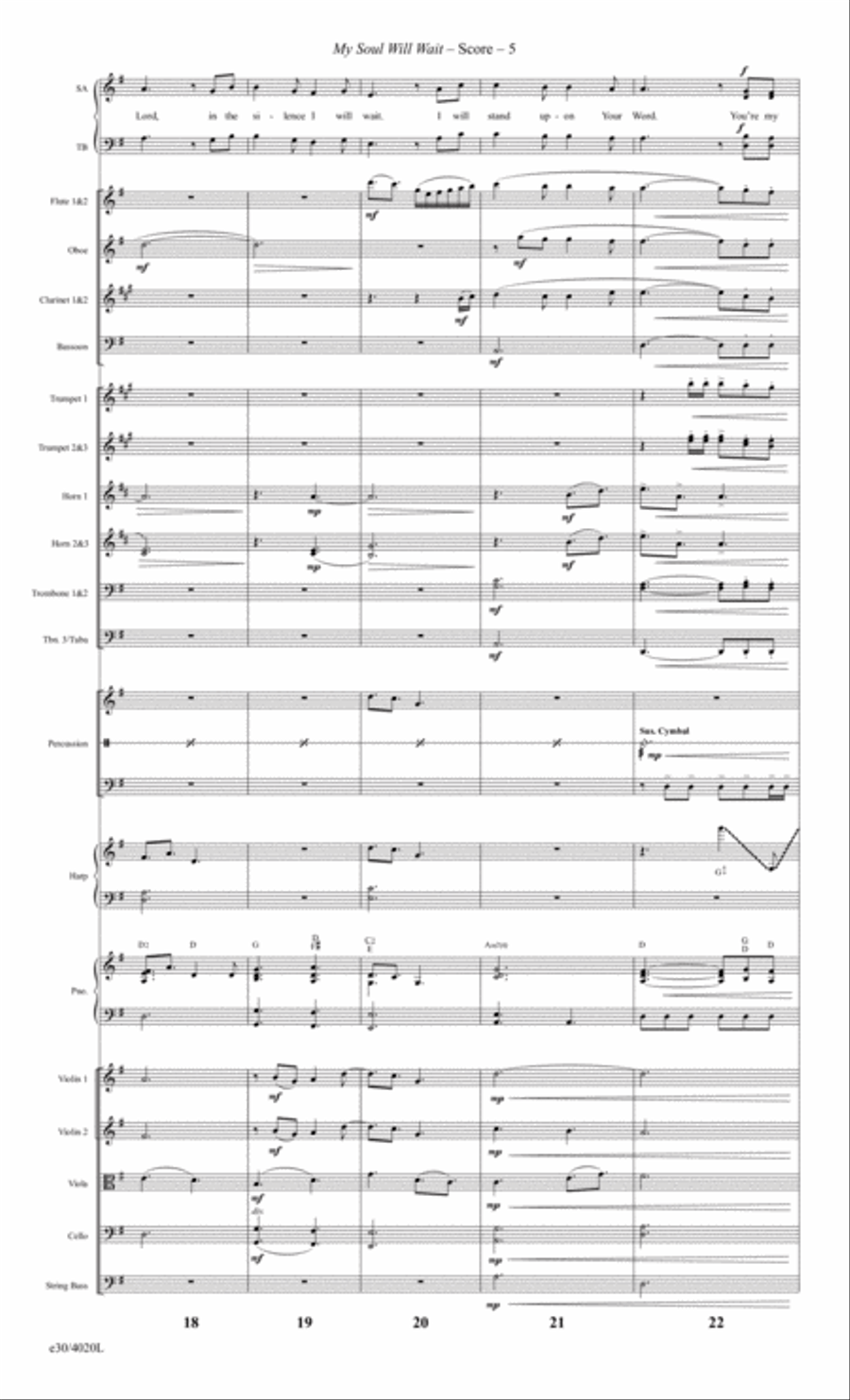 My Soul Will Wait - Downloadable Orchestral Score and Parts Full Orchestra scores gallery preview page 6