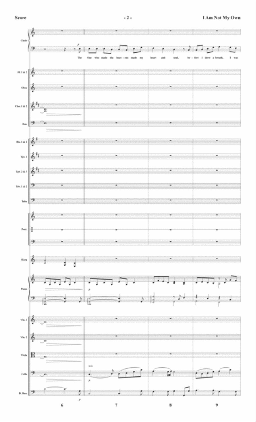 I Am Not My Own - Downloadable Orchestral Score and Parts Full Orchestra scores gallery preview page 3