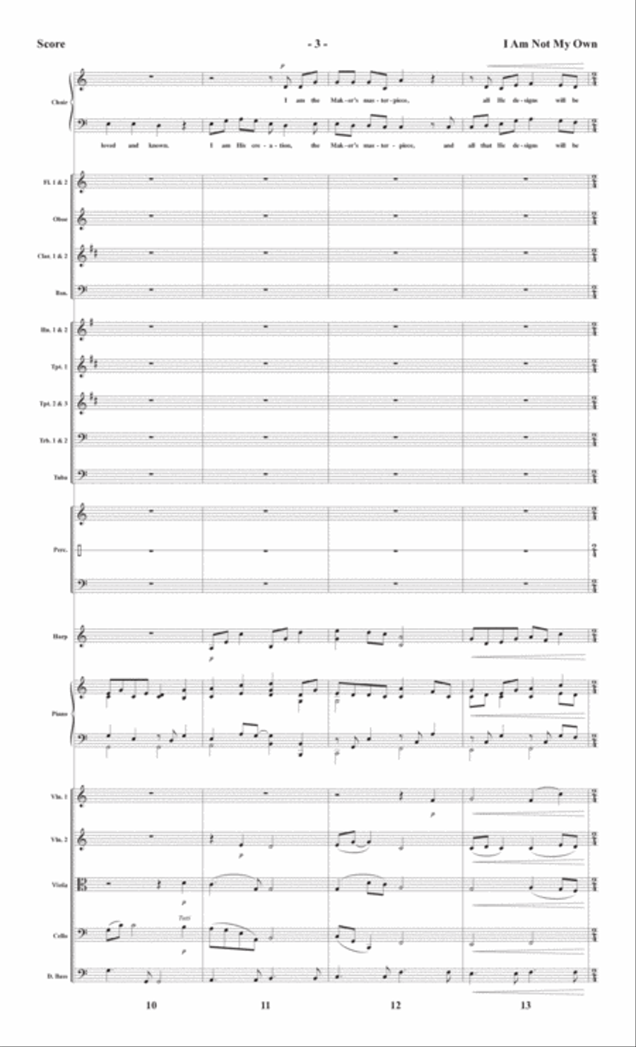 I Am Not My Own - Downloadable Orchestral Score and Parts Full Orchestra scores gallery preview page 4