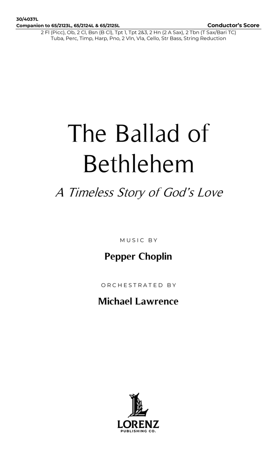 The Ballad of Bethlehem - Conductor's Score Choir scores gallery preview page 1
