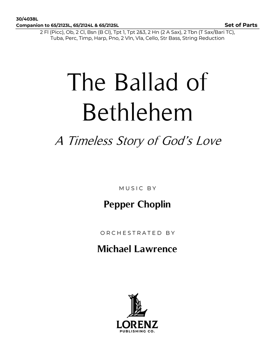 The Ballad of Bethlehem - Set of Parts Choir scores gallery preview page 1