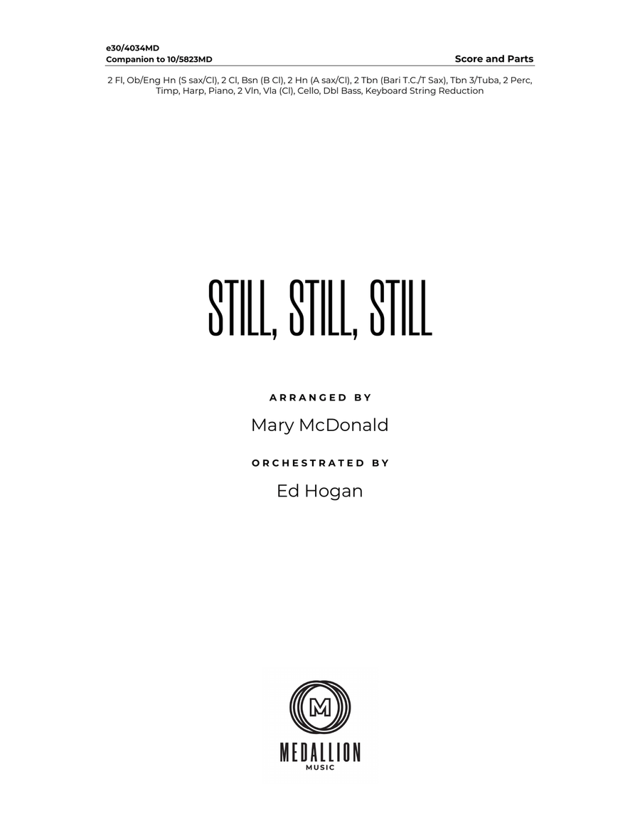 Still, Still, Still - Downloadable Orchestration Score scores gallery preview page 1