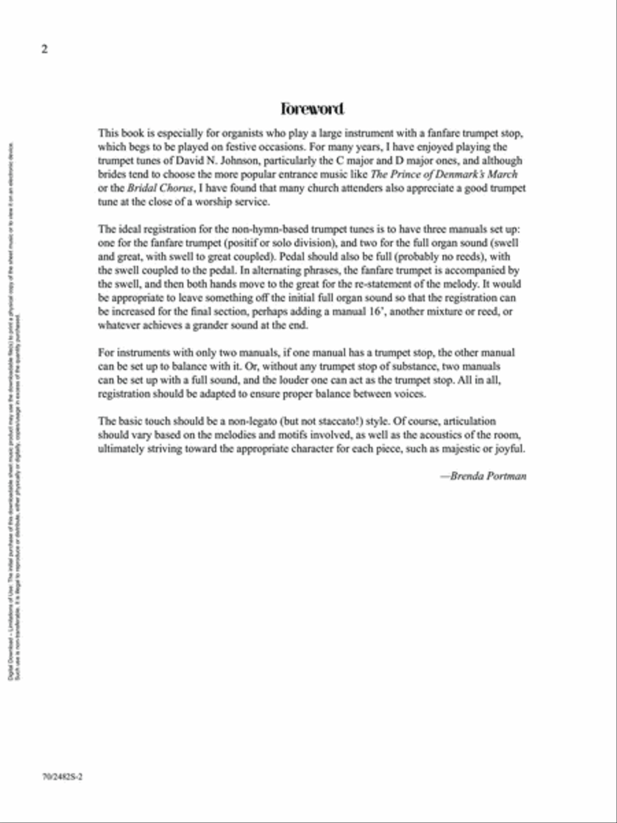 Festive Trumpet Tunes for Organ Trumpet scores gallery preview page 2