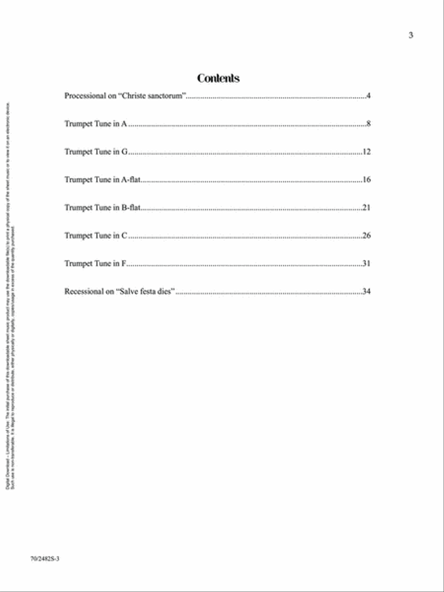 Festive Trumpet Tunes for Organ Trumpet scores gallery preview page 3