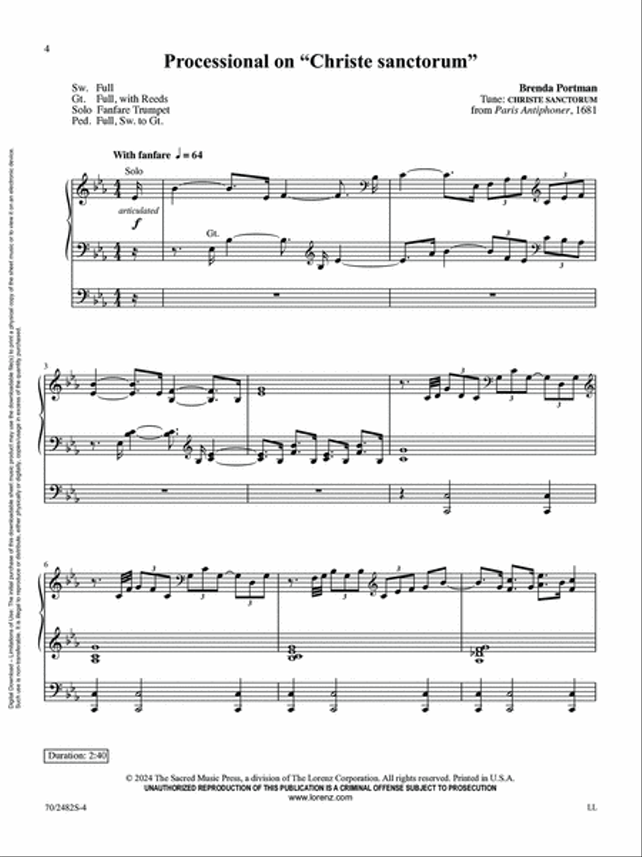 Festive Trumpet Tunes for Organ Trumpet scores gallery preview page 4