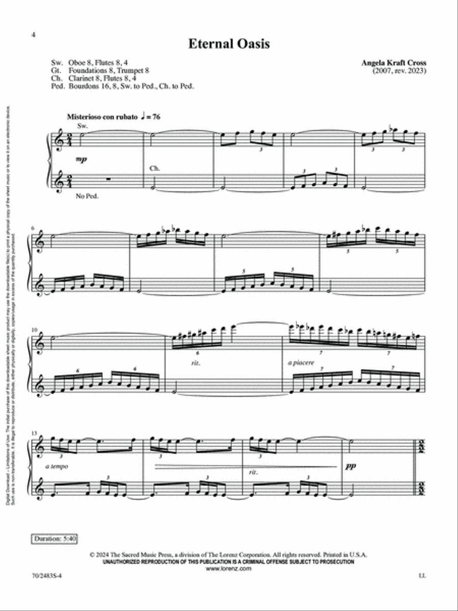 Eternal Oasis Eternal Oasis Organ scores gallery preview page 4